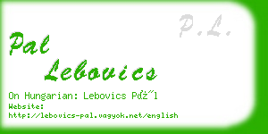pal lebovics business card